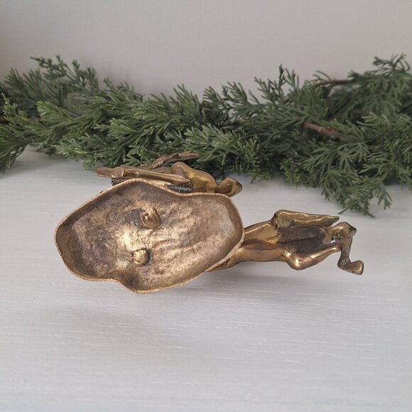 Vintage brass deer / reindeer statue figurine 2 - Picture 6 of 7